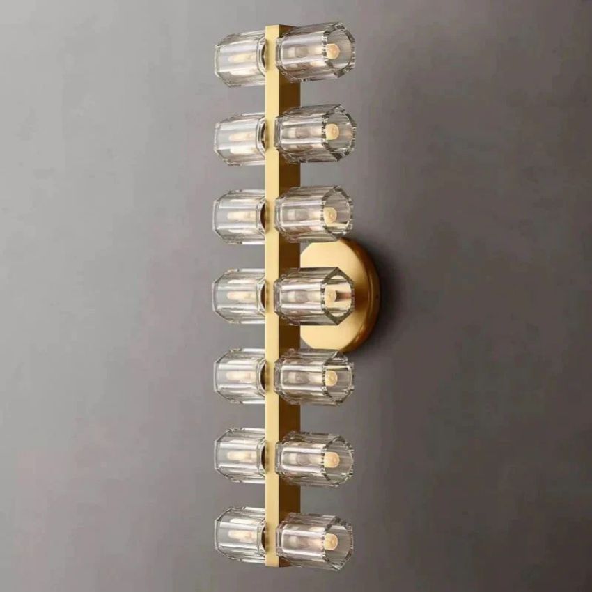 Arcachon Gear Crystal 14-Light Wall Sconce