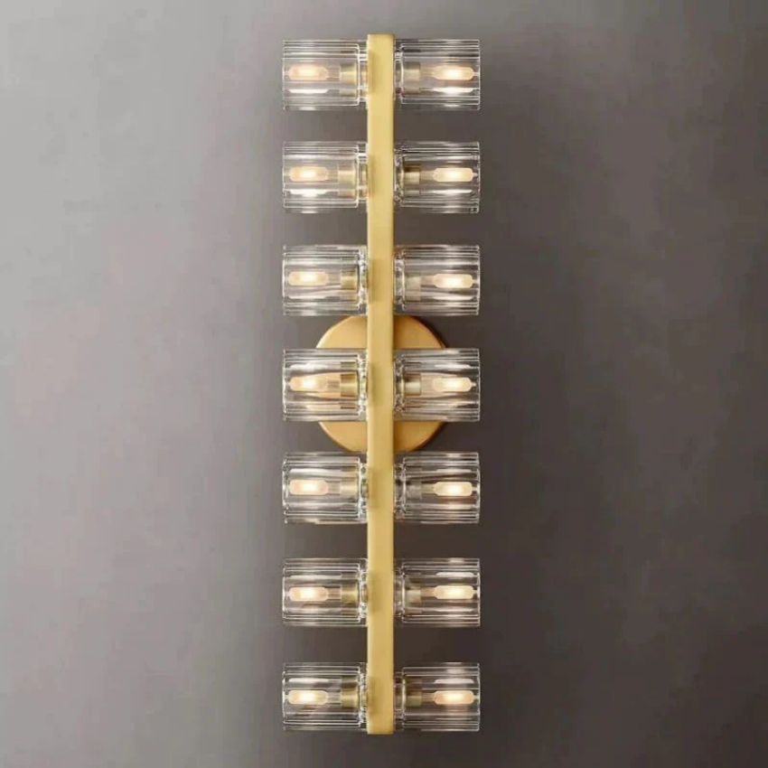 Arcachon Gear Crystal 14-Light Wall Sconce