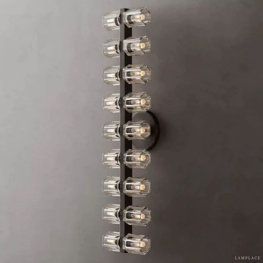 Arcachon Gear Crystal 18-Light Wall Sconce