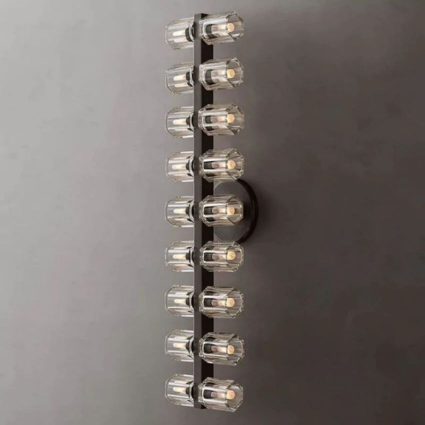 Arcachon Gear Crystal 18-Light Wall Sconce