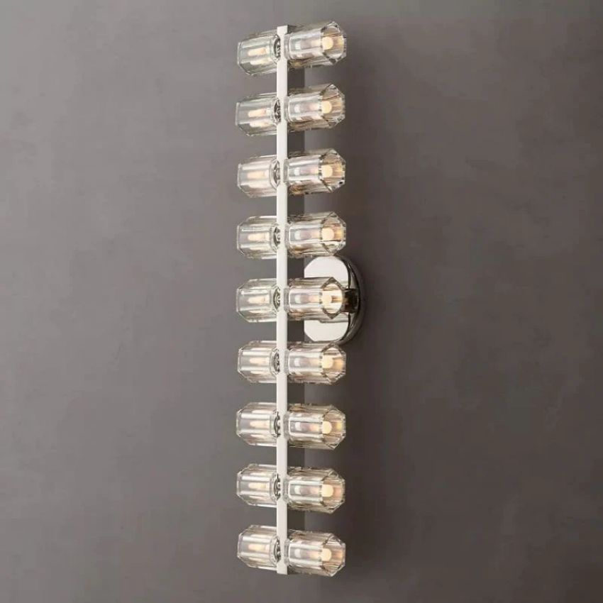 Arcachon Gear Crystal 18-Light Wall Sconce