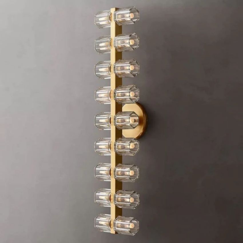 Arcachon Gear Crystal 18-Light Wall Sconce