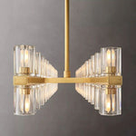Arcachon Gear Crystal Rectangular Chandelier 72"