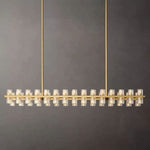 Arcachon Gear Crystal Rectangular Chandelier 54"
