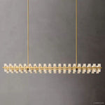 Arcachon Gear Crystal Rectangular Chandelier 72"