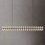 Arcachon Gear Crystal Rectangular Chandelier 72"