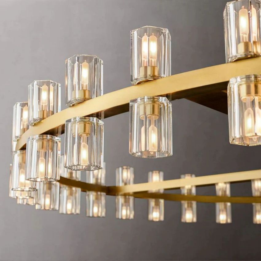 Arcachon Gear Crystal Round Chandelier 60"