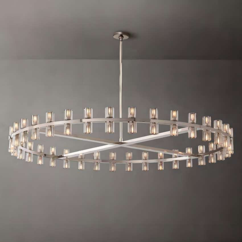 Arcachon Gear Crystal Round Chandelier 60"