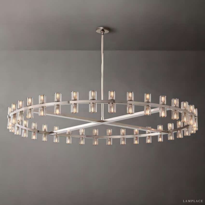 Arcachon Gear Crystal Round Chandelier 60"