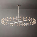 Arcachon Hexagon Crystal Round Chandelier 60"