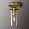 Machinist Glass Cylinder Flush Mount