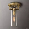 Machinist Glass Cylinder Flush Mount