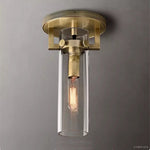 Machinist Glass Cylinder Flush Mount