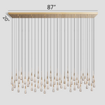 Soltaire Raindrop Glass Linear Chandelier