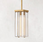 Savile Crystal Block Square Pendant Light