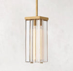 Savile Crystal Block Square Pendant Light