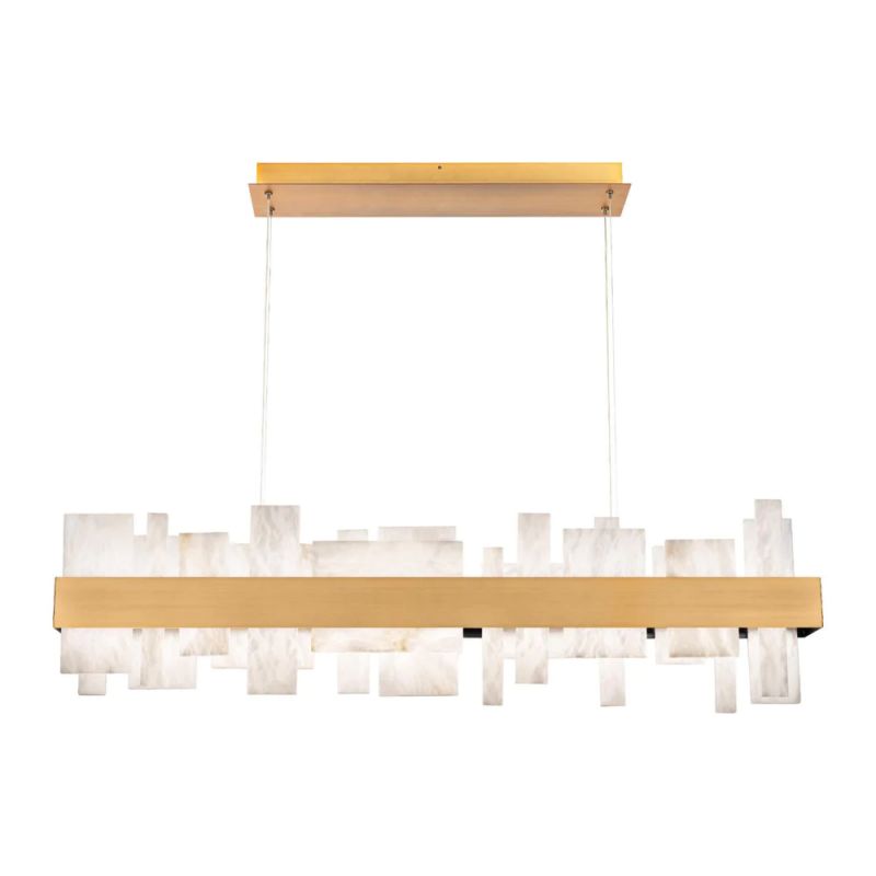 Alabaster Acropolis LED Linear Chandelier