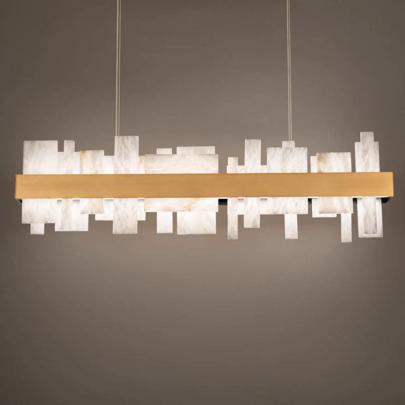 Alabaster Acropolis LED Linear Chandelier