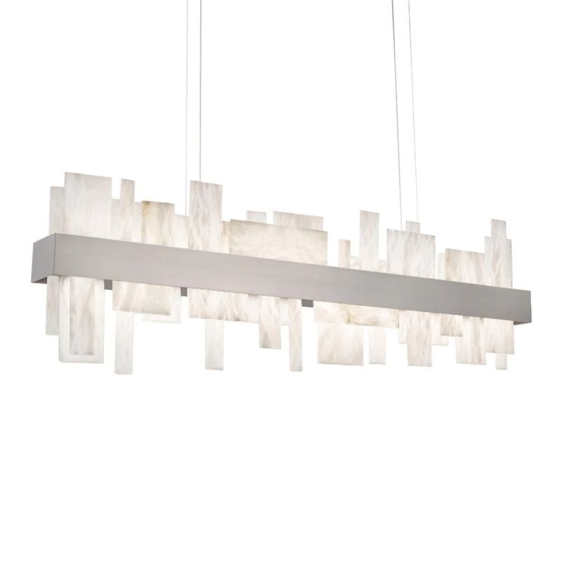 Alabaster Acropolis LED Linear Chandelier