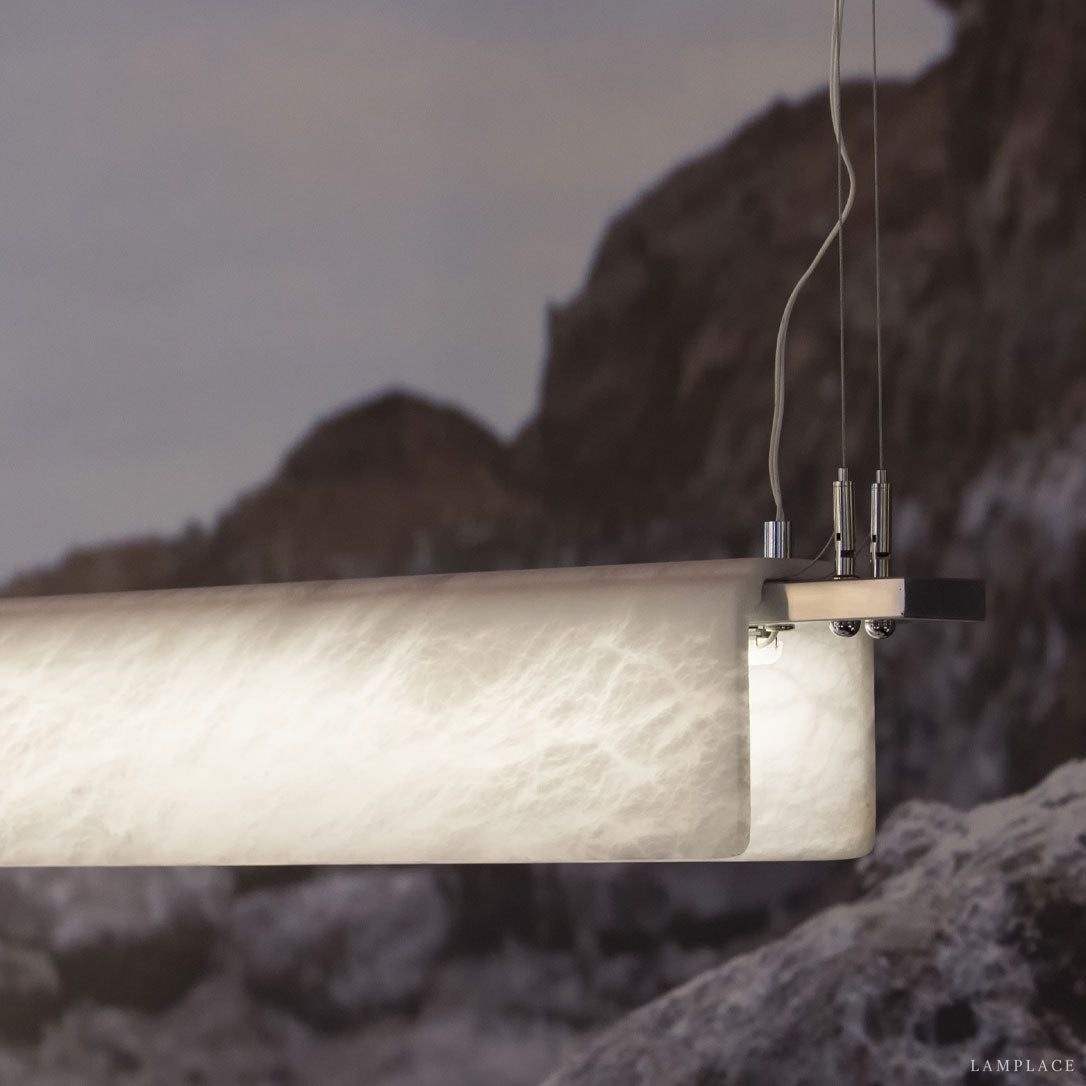 Alabaster Studio Folded Linear Chandelier