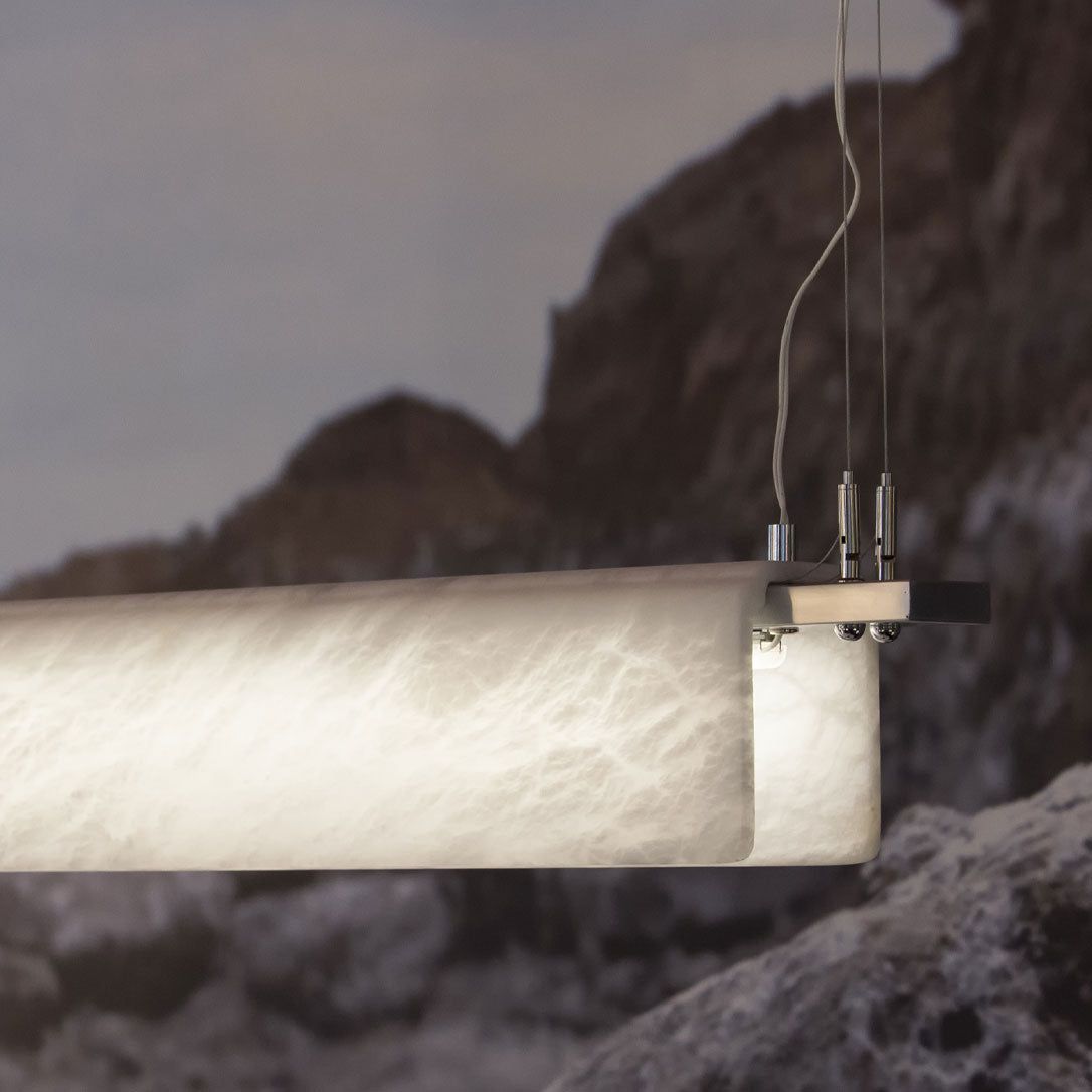 Alabaster Studio Folded Linear Chandelier
