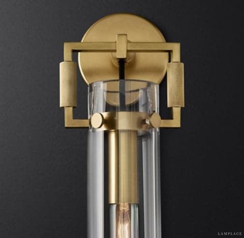 Machinist Glass Cylinder Wall Sconce