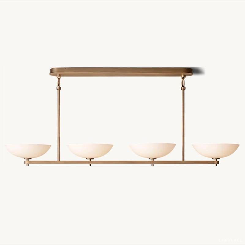 Vernet Porcelain Shade Linear Chandelier 60"