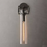 Machinist Glass Cylinder Wall Sconce