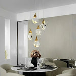Angle Faceted Crystal Multi-Lights Round Chandelier
