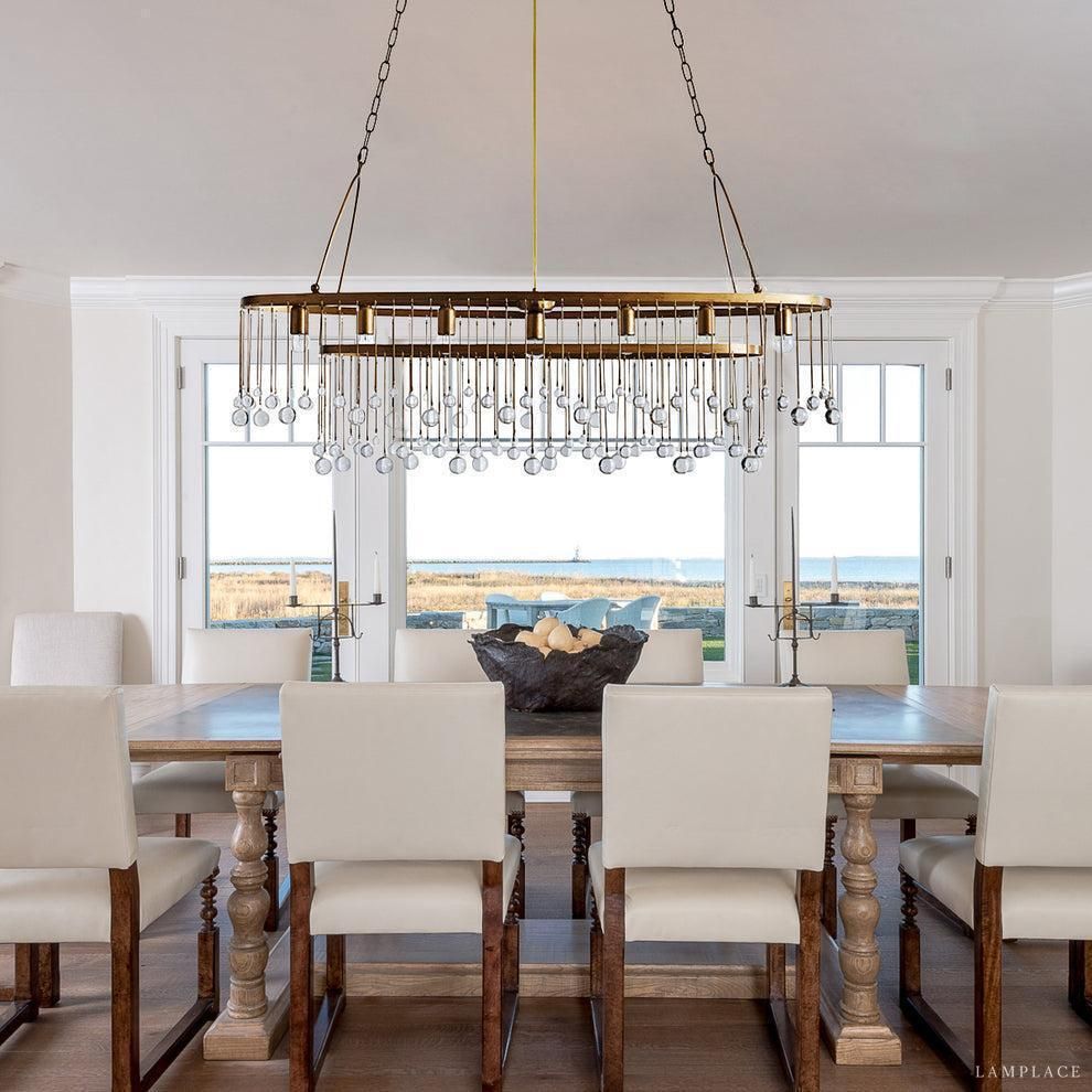 Aubrey Crystal Ball Oval Chandelier