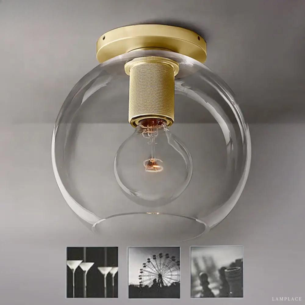Utilitaire Globe Shade Flush Mount