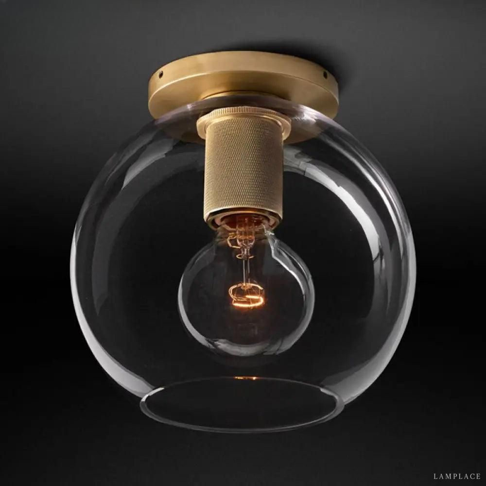 Utilitaire Globe Shade Flush Mount