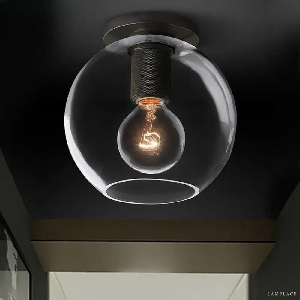 Utilitaire Globe Shade Flush Mount