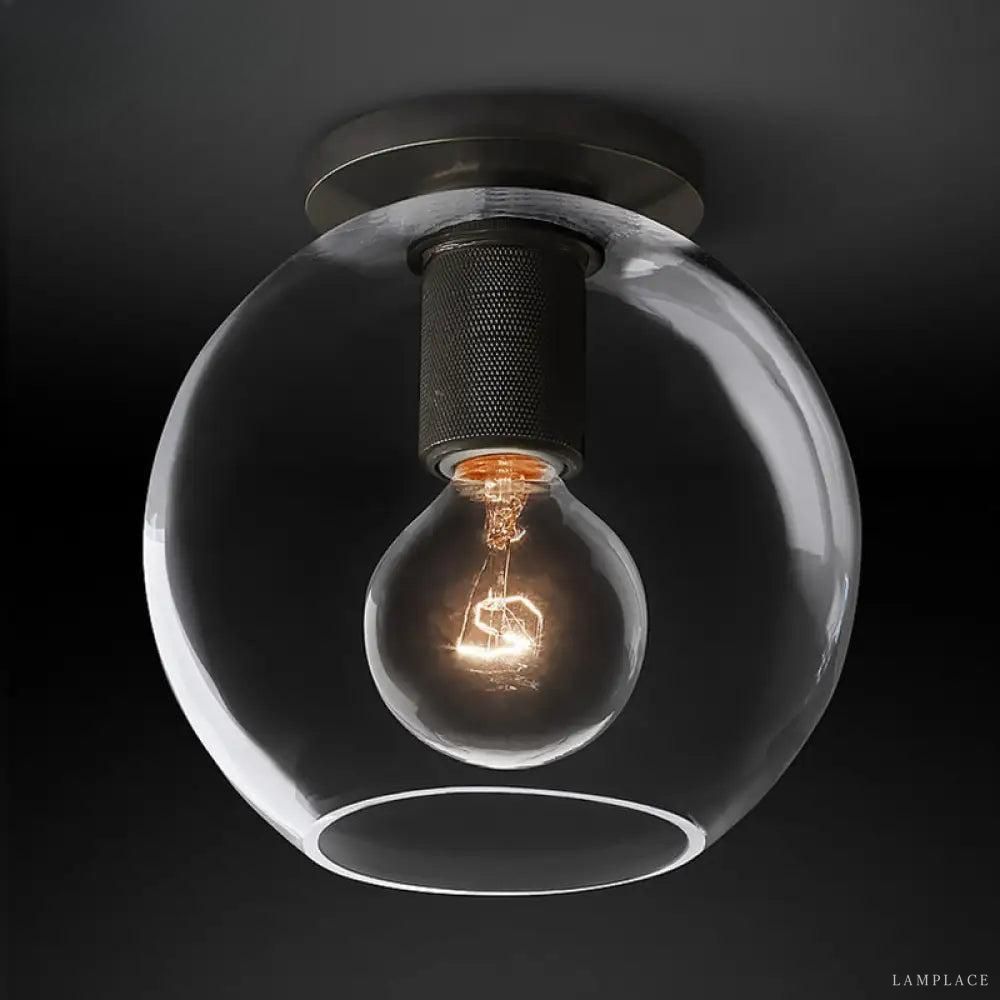 Utilitaire Globe Shade Flush Mount