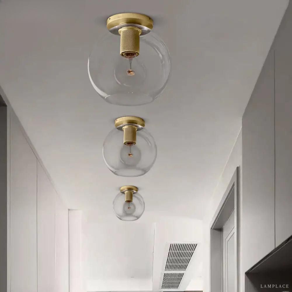Utilitaire Globe Shade Flush Mount