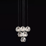Boule De Radiant Crystal Cluster Chandelier 14"