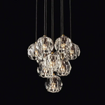 Boule De Radiant Crystal Cluster Chandelier 14"