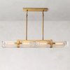 Savile Crystal Block Linear Chandelier 48"