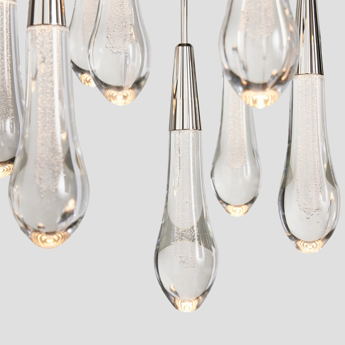Soltaire Raindrop Glass Round Chandelier