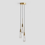 Soltaire Raindrop Glass Cluster Pendant Light