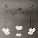 Cabrette Float Glass Suspended Chandelier 84"
