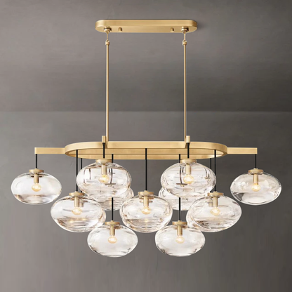 Cabrette Float Glass Linear Chandelier 54"