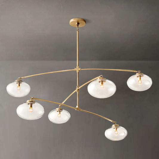 Cabrette Float Glass Mobile Round Chandelier