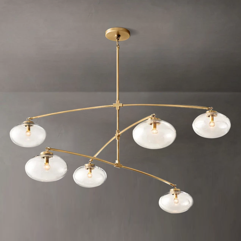 Cabrette Float Glass Mobile Round Chandelier 72"