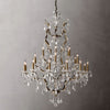 Rococo Vintage Crystal Round Chandelier 40"
