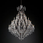 Rococo Vintage Crystal Round Chandelier 72"