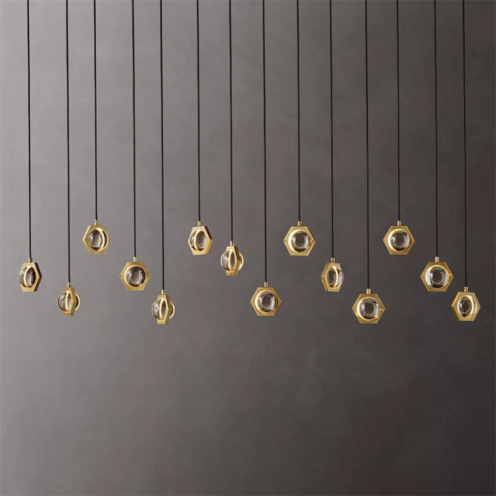Eclatant Celestial Orbit Linear Chandelier 72"