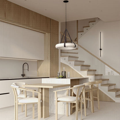 Isidore Leather Alabaster Chandelier