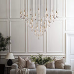 Soltaire Raindrop Glass Round Chandelier