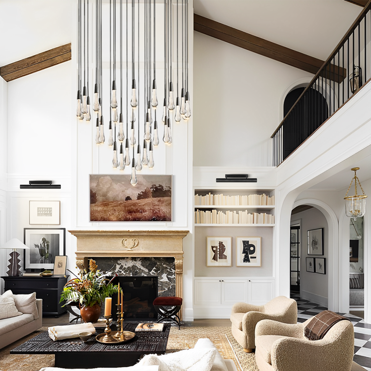 Soltaire Raindrop Glass Round Chandelier